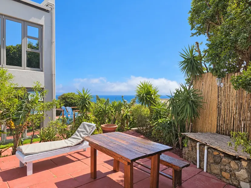 Planted terrace with an ocean outlook at VistaBlu Camps Bay